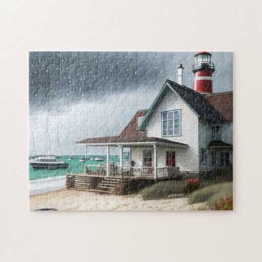 Beach House Art Photo Puzzles Internet Jigsaw Puzz (Horizontal)