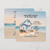 Beach House Bachelorette Party Invitation (Devant / Derrière)