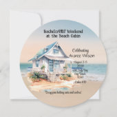 Beach House Bachelorette Party Invitation (Devant)