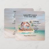 Beach House Bachelorette Party uitnodiging (Voorkant / Achterkant)