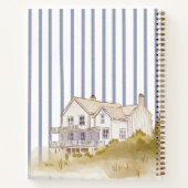 Beach House Blue Coastal Chic Guestbook Notitieboek (Achterkant)