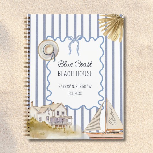 Beach House Blue Coastal Chic Livre d'or
