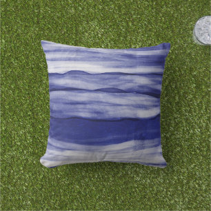 Beach House Blue Stripes Buitenkussen