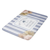 Beach House Blue Stripes Coastal Boho Farmhouse Badmat (Gekanteld)