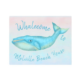 Beach House Blue Whale Nautical Whalecome | Naam