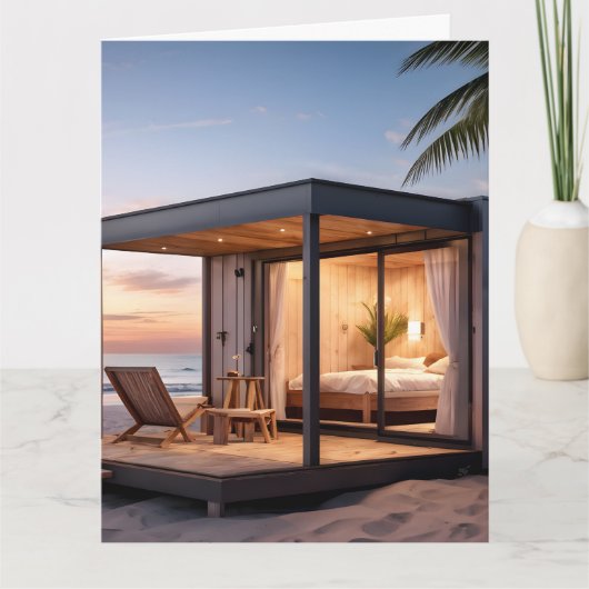 BEACH HOUSE CARTE DE SALUT ANNIVERSAIRE (Devant)