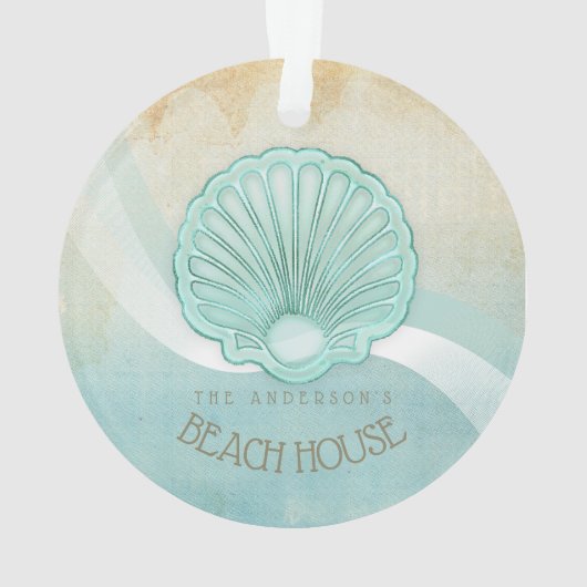 Beach House Clam Shell Aqua Blue ID623 (dos)