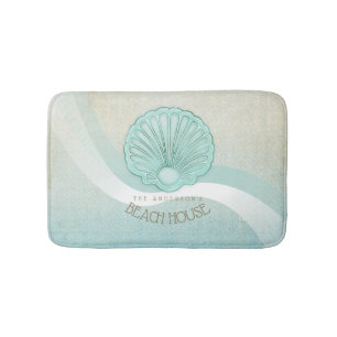 Beach House Clam Shell Aqua Blue ID623 Badmat