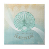 Beach House Clam Shell Aqua Blue ID623 Tegeltje (Voorkant)