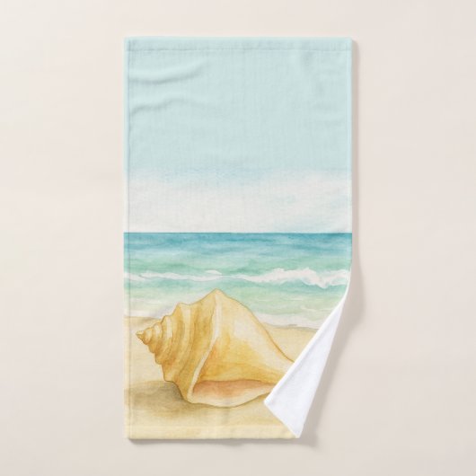 Beach House Conch Shell (Serviette à main)