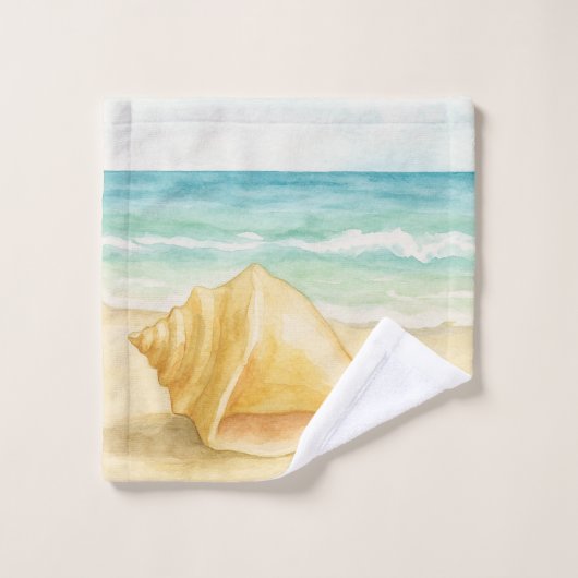 Beach House Conch Shell Bad Handdoek (Wasdoekje)