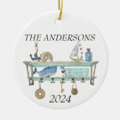 Beach House Costal Ocean Zee Decor Keramisch Ornament (Voorkant)