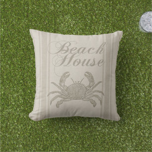 Beach House Crab Seashore Coastal  Buitenkussen