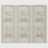 Beach House Crab Seashore Coastal Cadeaupapier (Vlak)