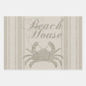 Beach House Crab Seashore Coastal Inpakpapier Vel (Voorkant)