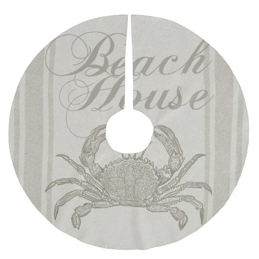 Beach House Crab Seashore Coastal  Kerstboom Rok (Voorkant)