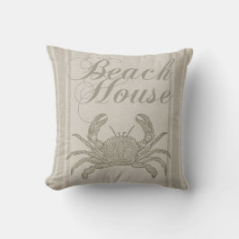 Beach House Crab Seashore Coastal  Kussen
