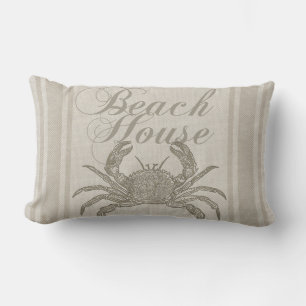 Beach House Crab Seashore Coastal  Kussen
