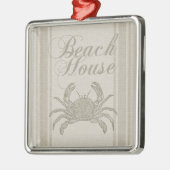Beach House Crab Seashore Coastal  Metalen Ornament (Links)