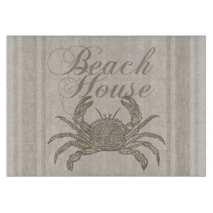 Beach House Crab Seashore Coastal Snijplank