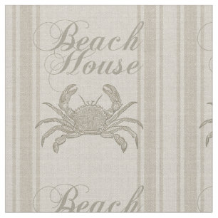 Beach House Crab Seashore Coastal Stof