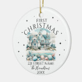 Beach House Custom Christmas Keramisch Ornament (Links)
