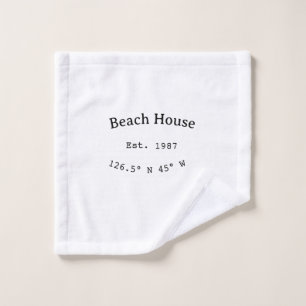 Beach house et. Date année coordonnées personnalis