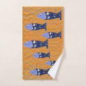 Beach House Fish Paysage marin Pêcheur de bord de (Serviette à main)