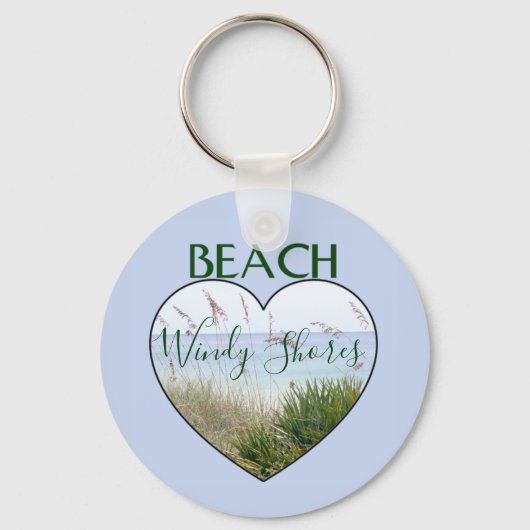 Beach House Heart Destin Florida Sleutelhanger (Voorkant)