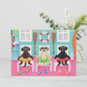 Beach House Invitation de la fête des garçons du L (Debout devant)