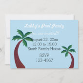 Beach House Invitation de la fête des garçons du L (Dos)