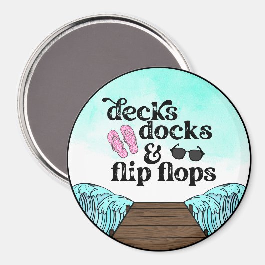 Beach House Koelkast Magneet (Voorkant / Achterkant)