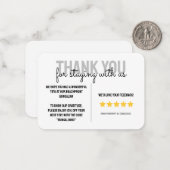 Beach House Location de vacances Carte de remercie (Devant/Arrière en situation)