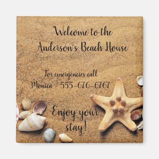 Beach House Magnet Vacances Location Informations (Devant)