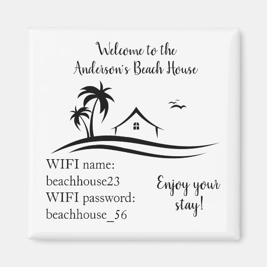 Beach House Magnet Vacances Location Wifi Mot de p (Devant)