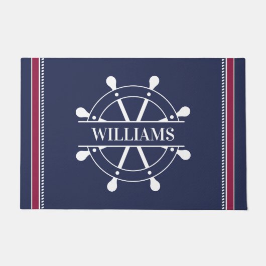 Beach House Nautical Deurmat (Voorkant)