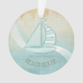 Beach House Nautical Voilier Aqua Blue ID623 (devant)