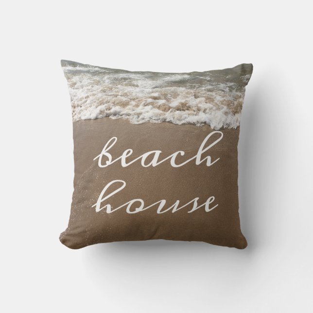 Beach House Ocean Photo Nautical Summer Decor Buitenkussen (Voorkant)
