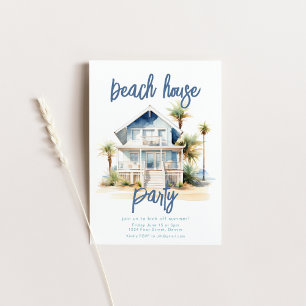 Beach House Party Uitnodigen Kaart