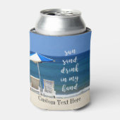 Beach House Party Zonnezand Drink In Hand Blikjeskoeler (Blikje Voorkant)