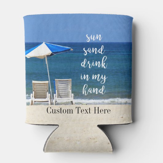 Beach House Party Zonnezand Drink In Hand Blikjeskoeler (Achterkant)