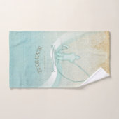 Beach House Pêcheur nautique Aqua Blue ID623 (Serviette à main)