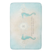 Beach House Personalized Bathroom Seahorse Ocean Badmat (Voorkant Verticaal)