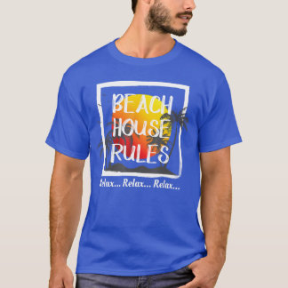 Beach House Regels Zomervakantie T Shirt cadeau vo