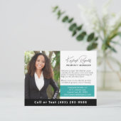 Beach House Rental Property Manager QR Code Foto Briefkaart (Staand voorkant)