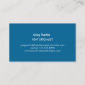 Beach House Rental Visitekaartje (Achterkant)