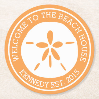 Beach House Ronde Kartonnen Onderzetter