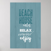 Beach House Rules Relaxez-Vous Profitez | Poster (Devant)