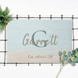 Beach House Sand Pastel  Blauw Deurmat