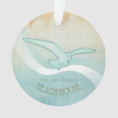 Beach House Seagull Aqua Blue ID623 (devant)